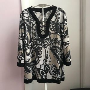 NWT August Silk Printed Blouse